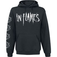 In Flames Hooded sweater Jesterhead White Raven S to 3XL for Men black