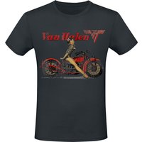 Van Halen T-Shirt Pinup Motorcycle S to 3XL for Men black