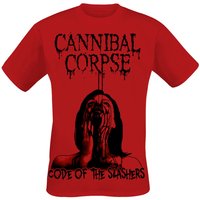 Cannibal Corpse T-Shirt Code Of Slashers S to L for Men red